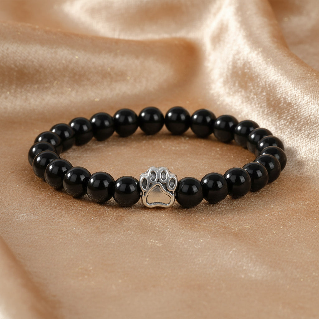 'Pawprints on my Heart' Natural Stone Bracelet