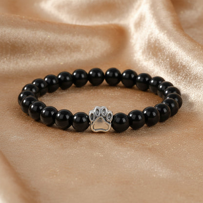 'Pawprints on my Heart' Natural Stone Bracelet