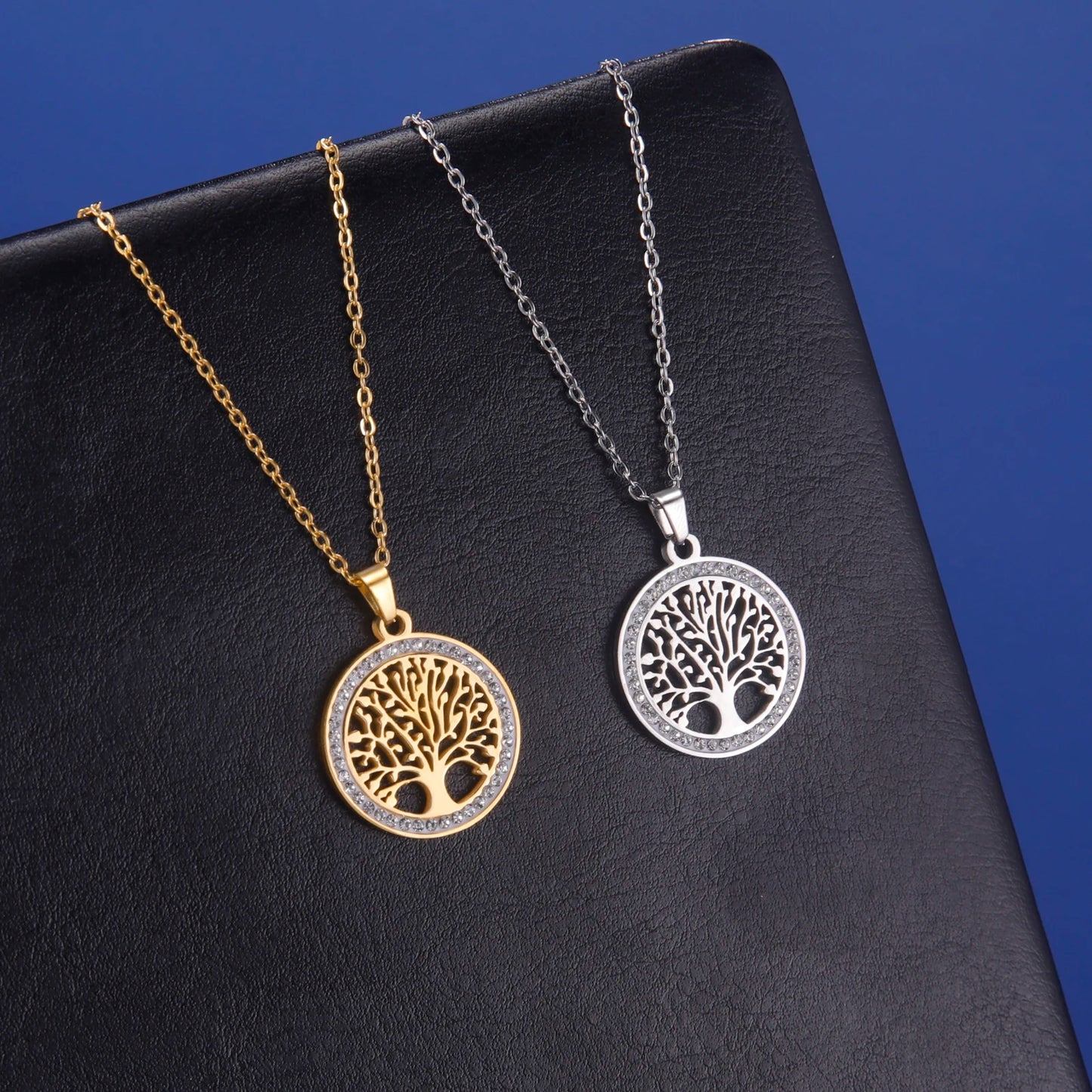 'Eternal Roots' Tree of Life Pendant / Stainless Steel