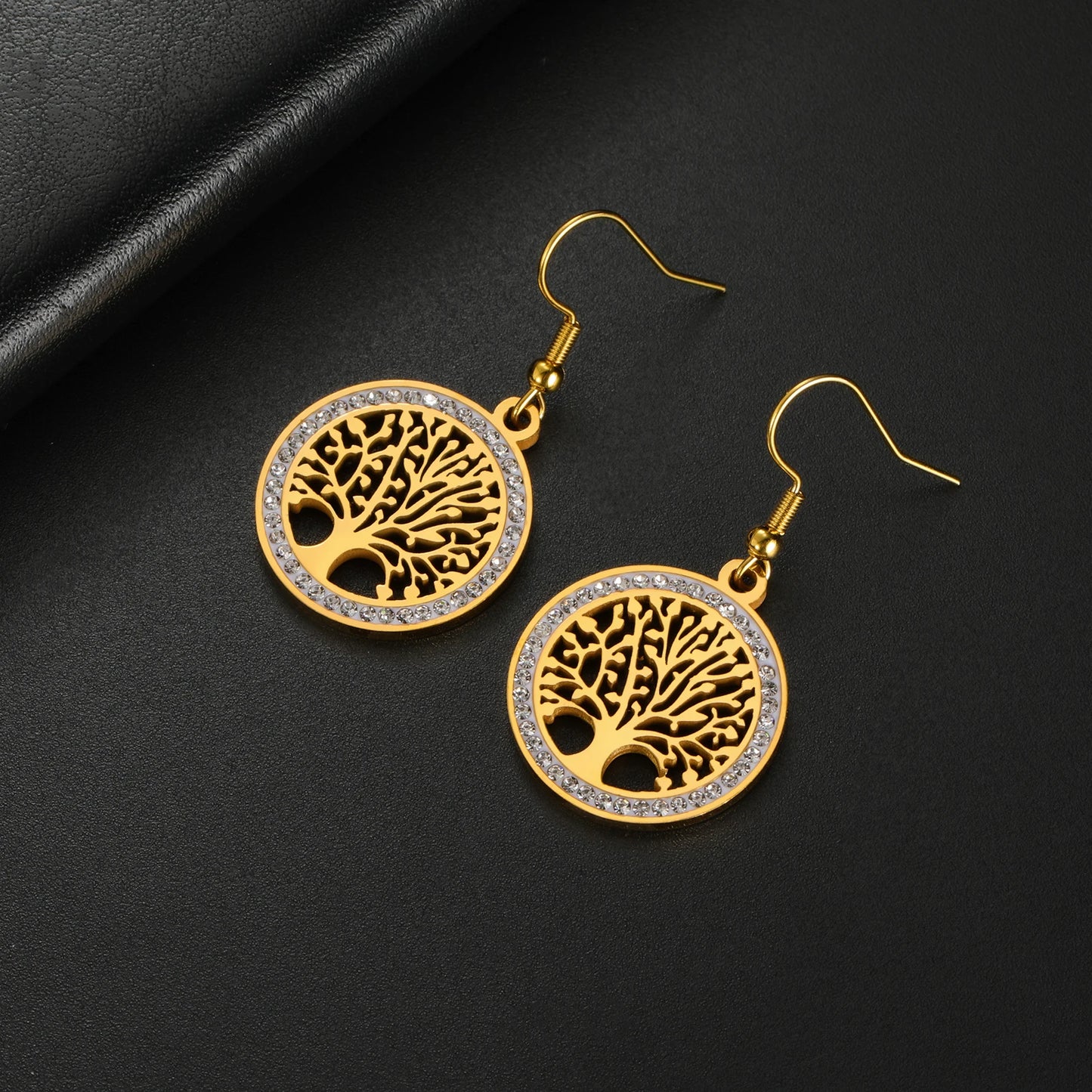 'Eternal Roots' Tree of Life Earrings / Stainless Steel