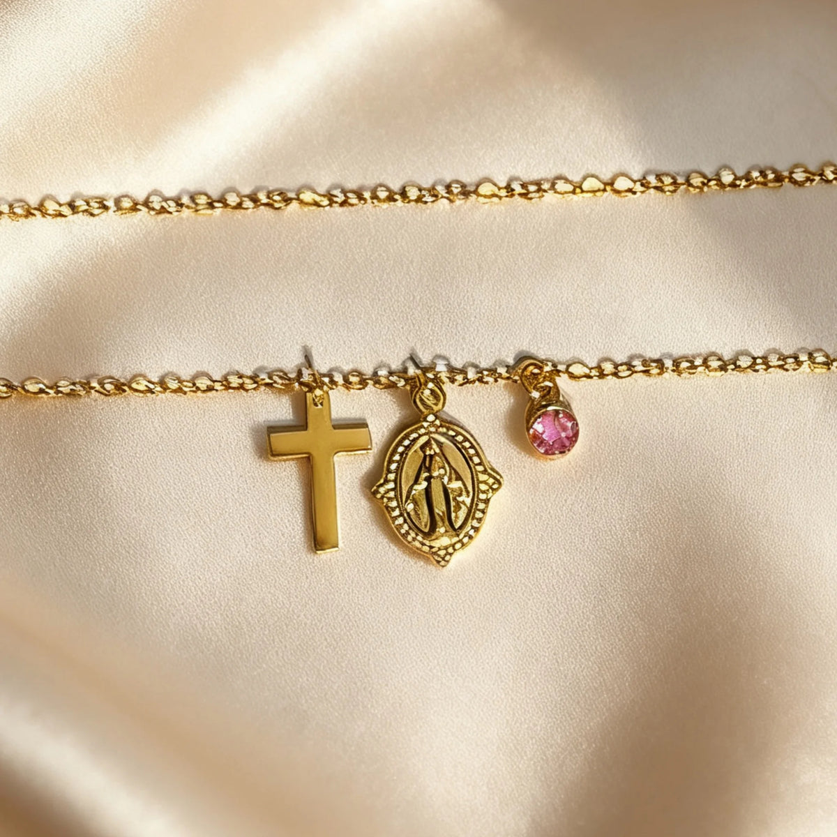 Divine Grace Birthstone Necklace / Stainless Steel