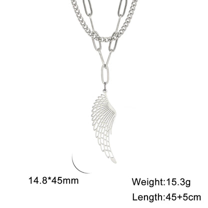 'The Guardian Angel Wing' Necklace / Stainless Steel