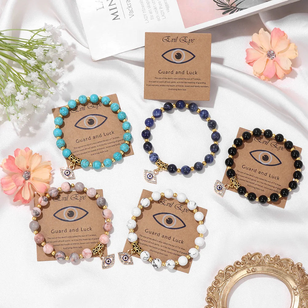 'The Harmony Protection' Bracelet with Lucky Evil Eye