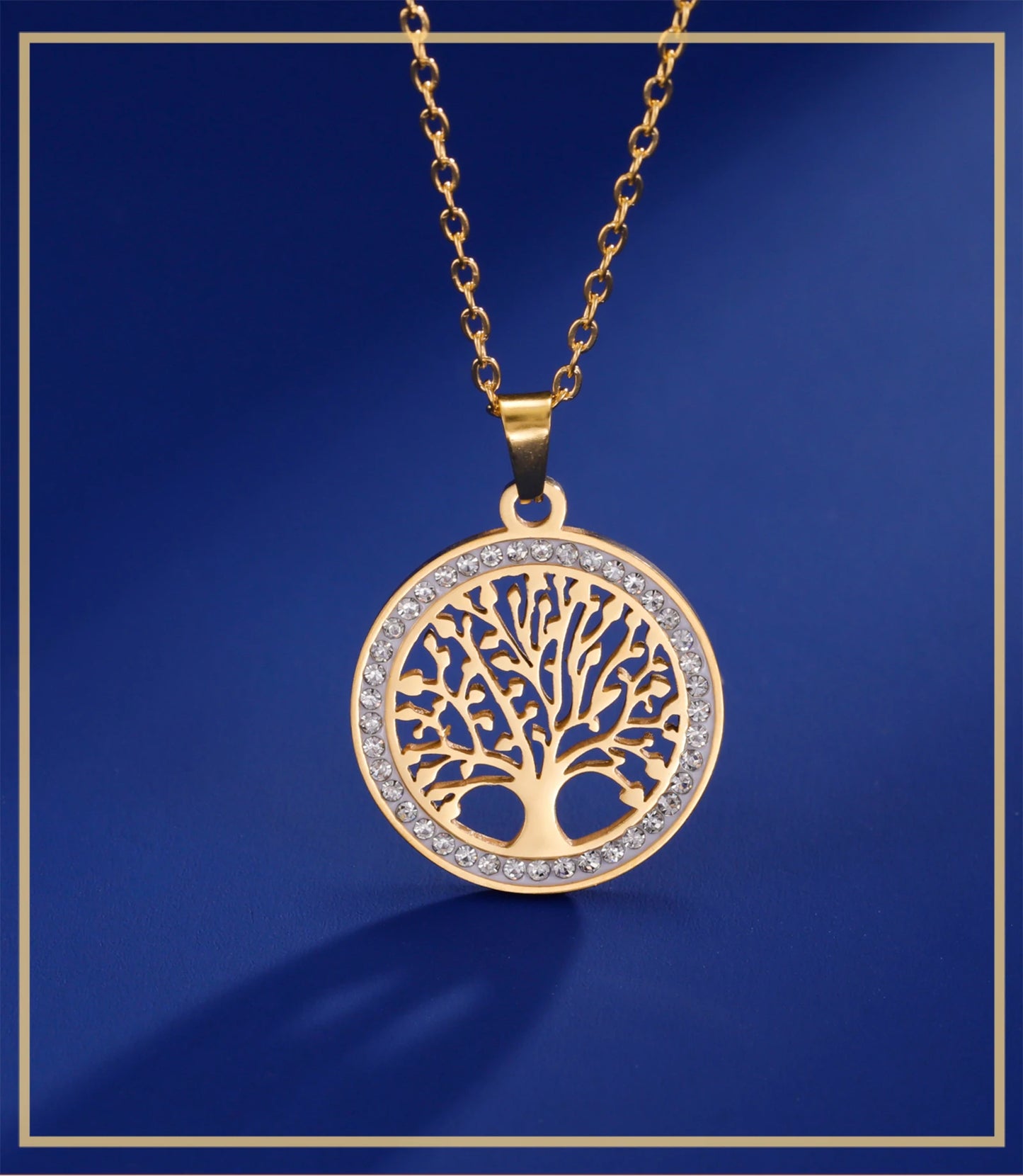 'Eternal Roots' Tree of Life Pendant / Stainless Steel