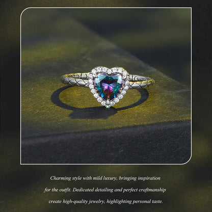 'Radiant Soul' Heart Ring / 925 Sterling Silver