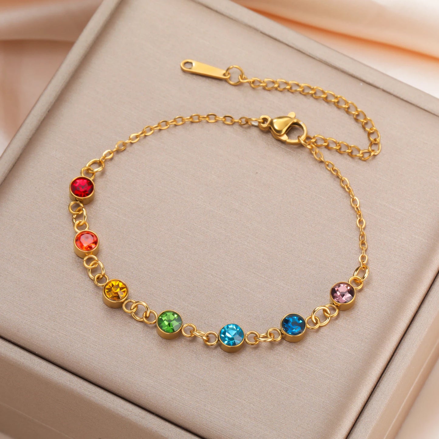 'Radiant Energy' Chakra Bracelet / Stainless Steel