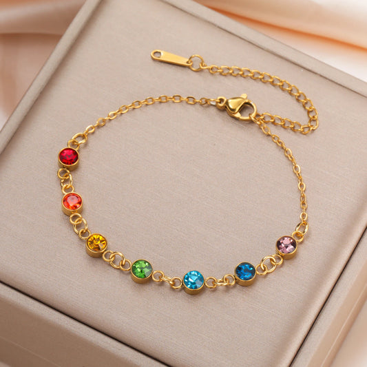 'Radiant Energy' Chakra Bracelet / Stainless Steel