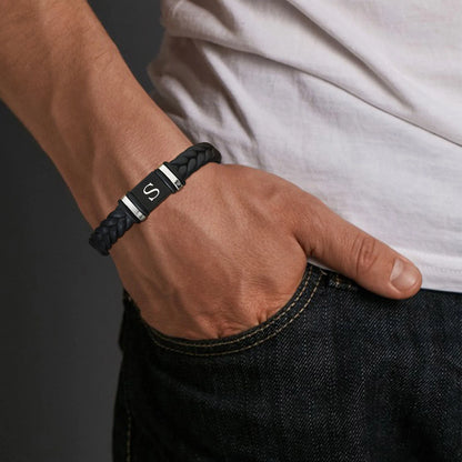 Always With Me Personalised Leather Bracelet