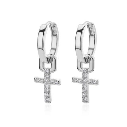 'Faith and Light' Cross Earrings / Stainless Steel