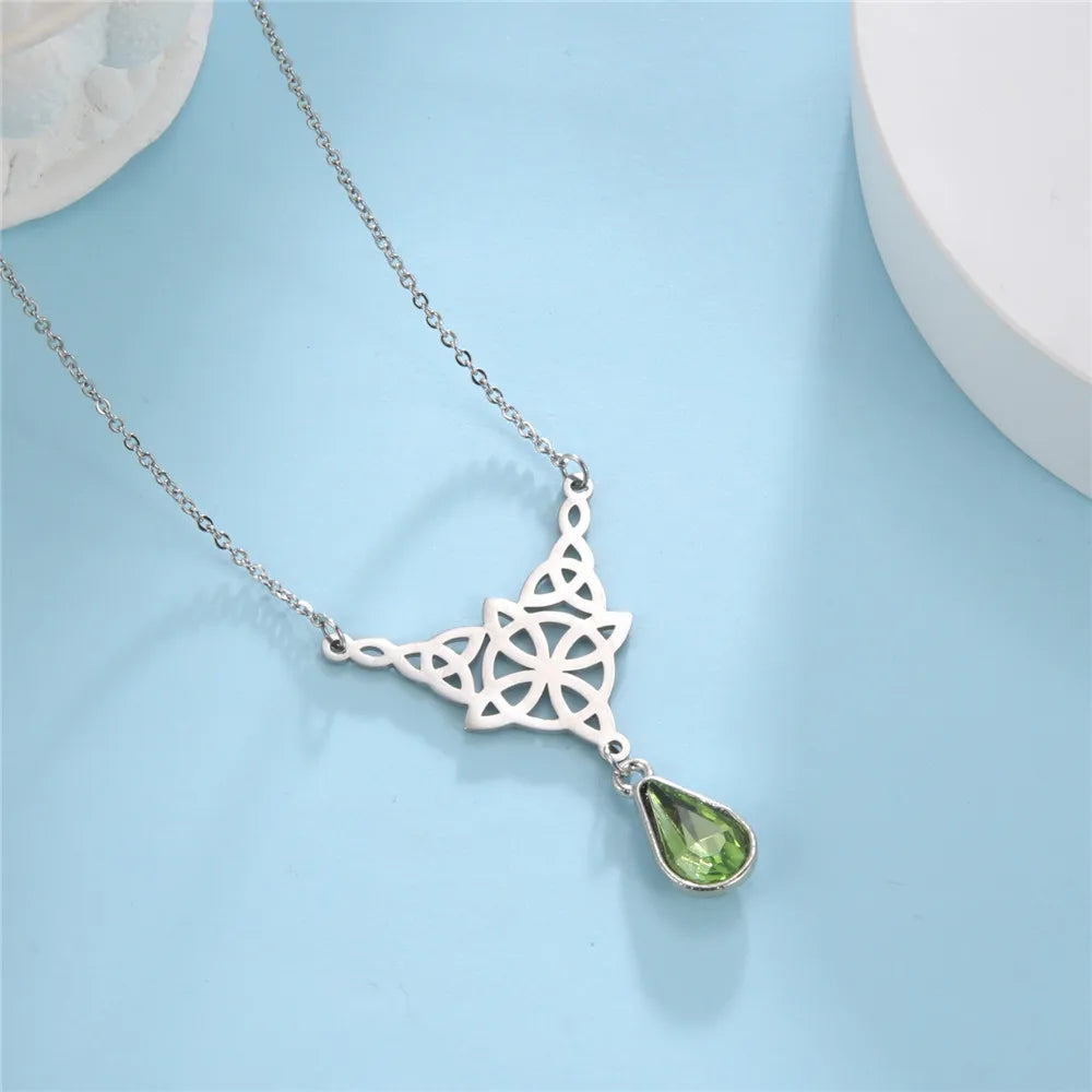 'Eternal Trinity Harmony' Necklace with Crystal drop / Stainless Steel
