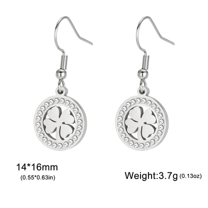 'The Sacred Luck' Four Leaf Clover Earrings / Stainless Steel