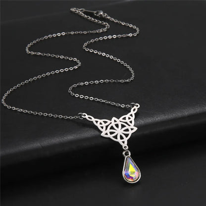'Eternal Trinity Harmony' Necklace with Crystal drop / Stainless Steel