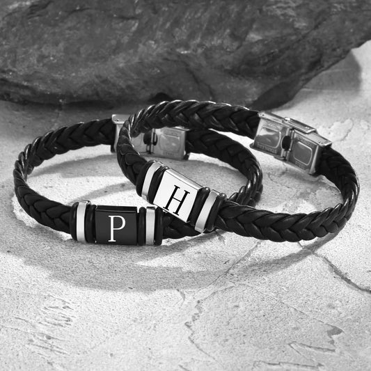 Always With Me Personalised Leather Bracelet