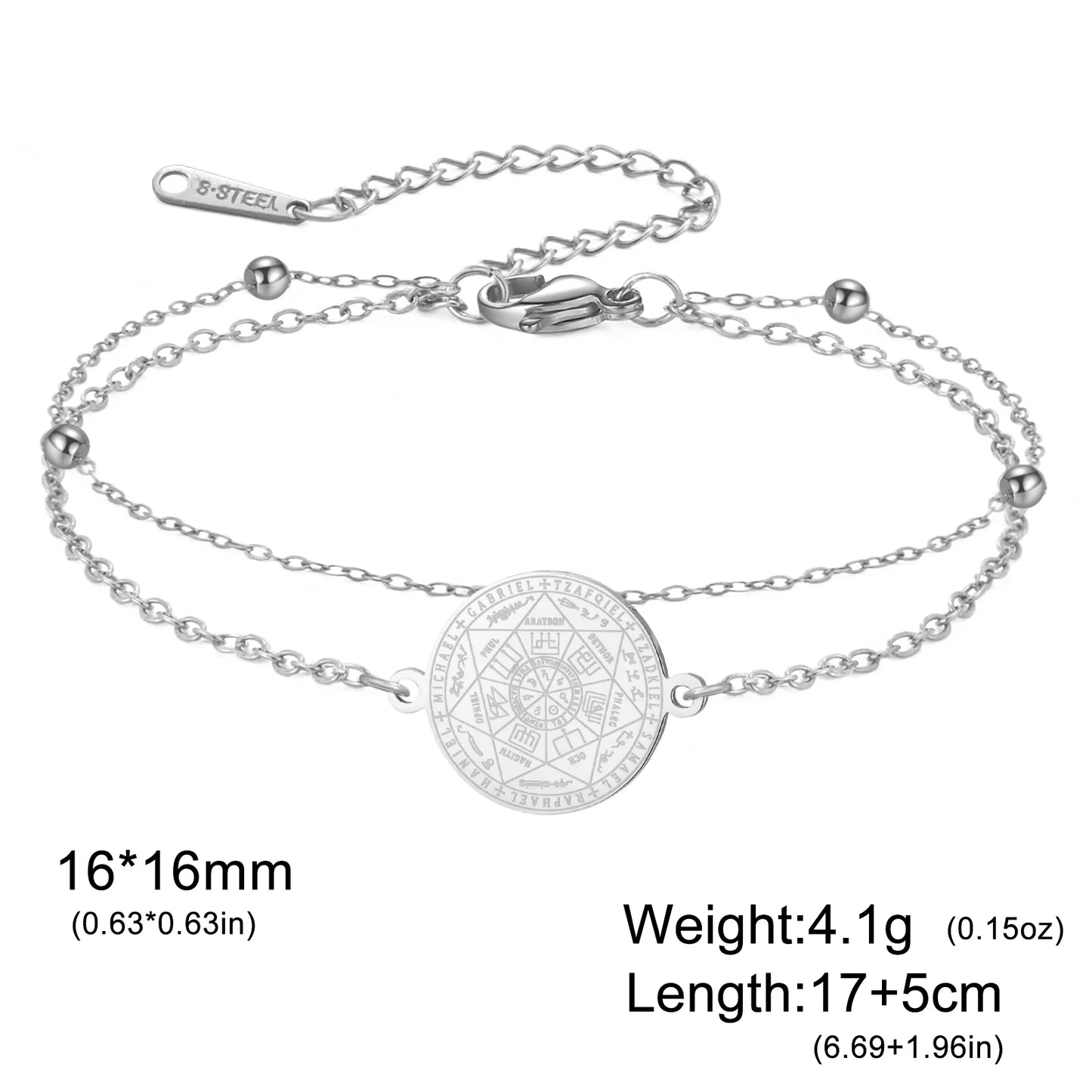 'Divine Archangel' Protection Bracelet / Stainless Steel