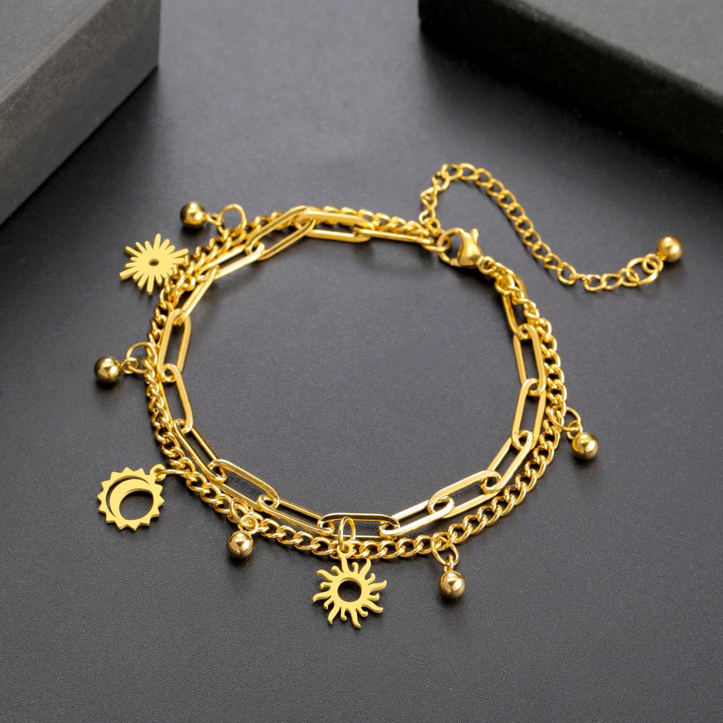 Solar & Luna Harmony Bracelet / Stainless Steel