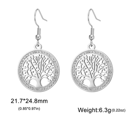 'Eternal Roots' Tree of Life Earrings / Stainless Steel