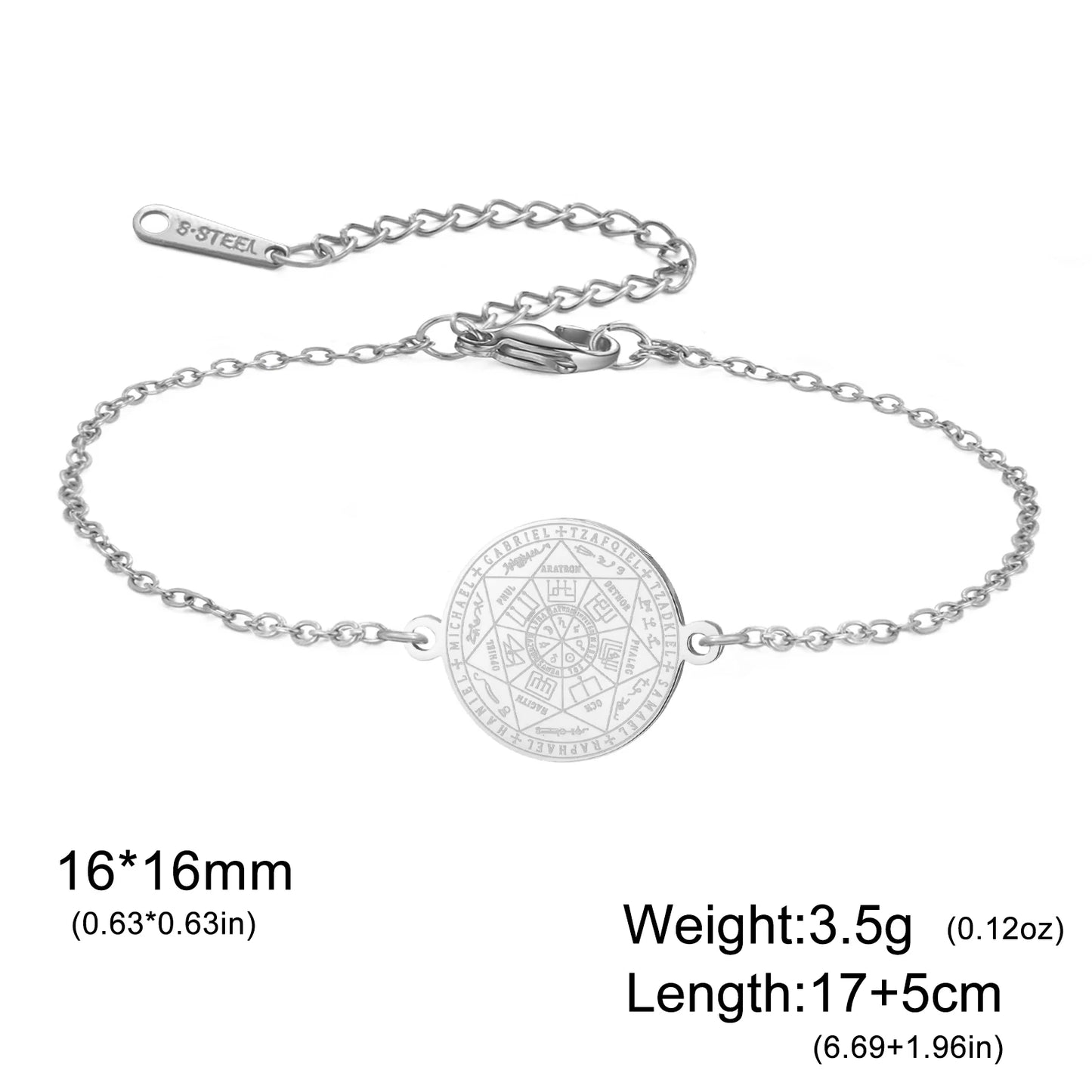 'Divine Archangel' Protection Bracelet / Stainless Steel