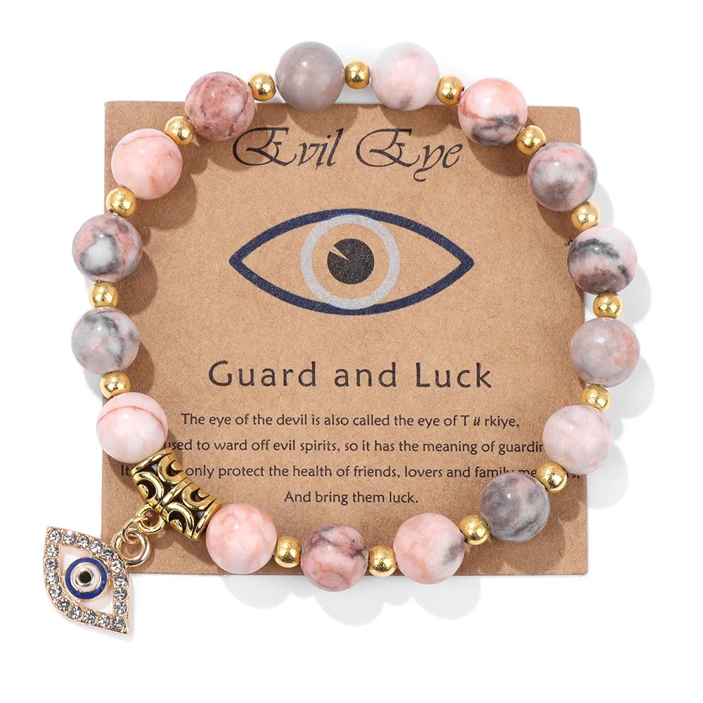 'The Harmony Protection' Bracelet with Lucky Evil Eye