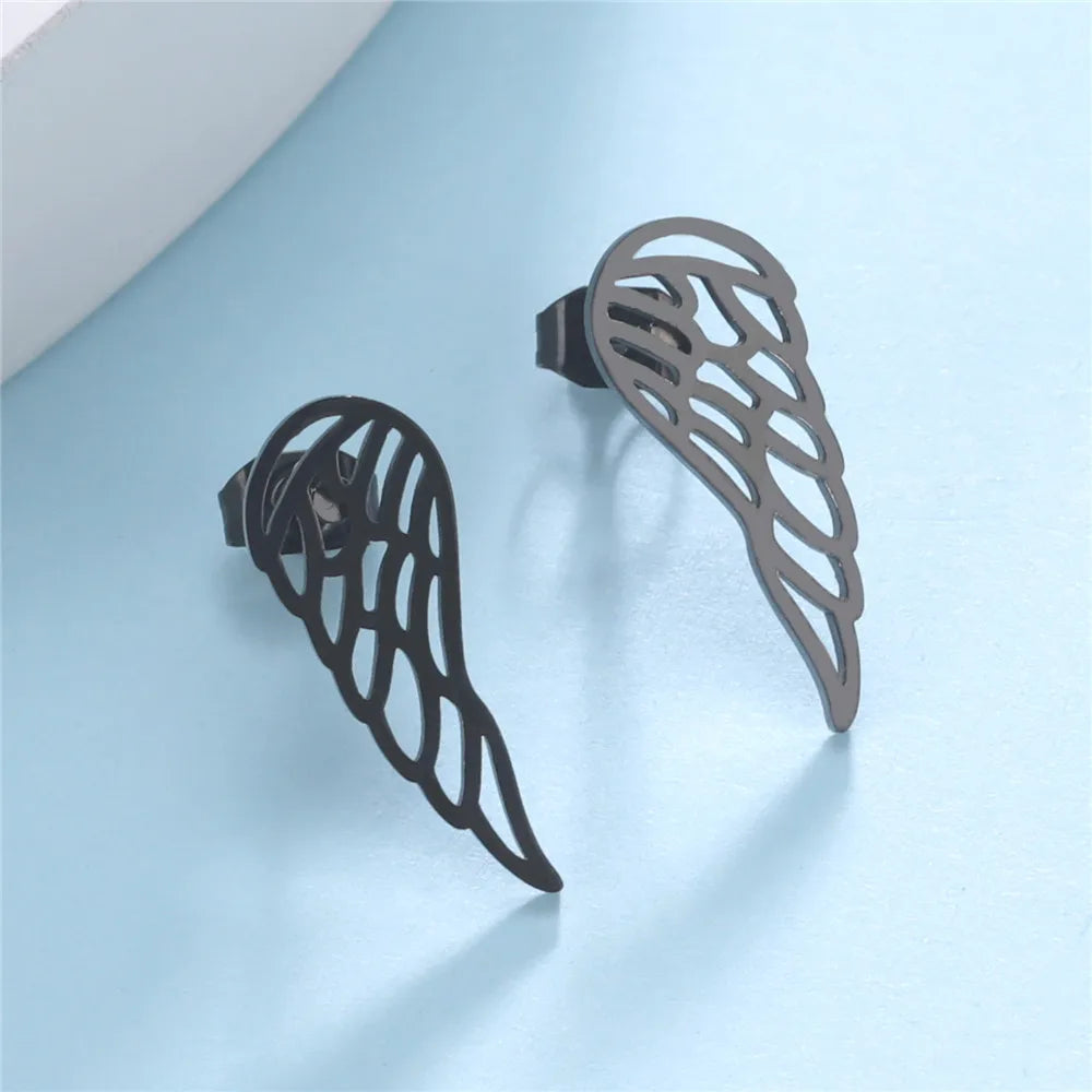 'The Guardian Angel Wing' Earrings / Stainless Steel
