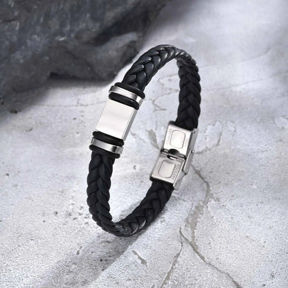 Always With Me Personalised Leather Bracelet