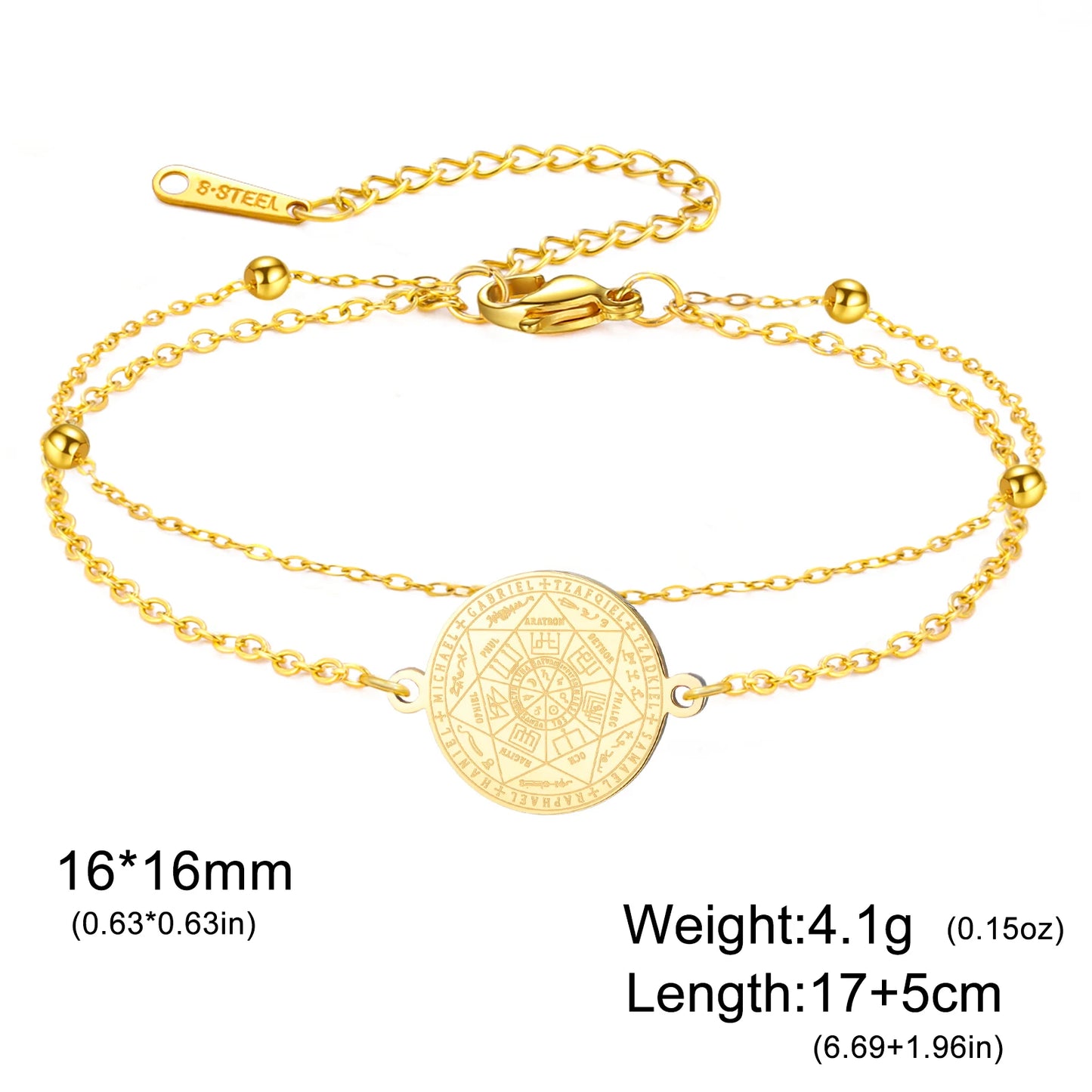 'Divine Archangel' Protection Bracelet / Stainless Steel