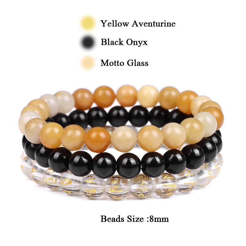 'Harmony Within' Set of 3 Natural Bead Bracelets