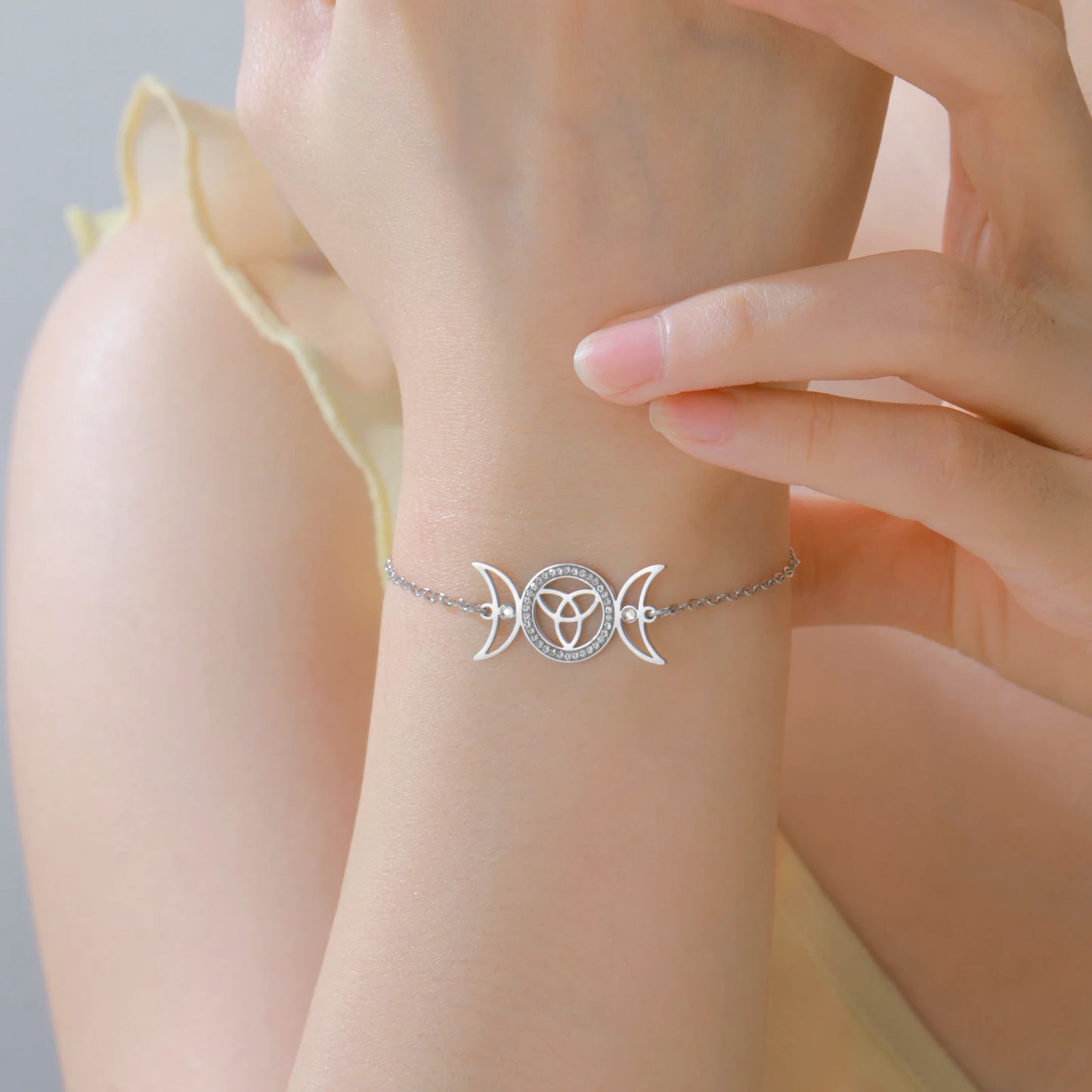 Hecate's Moonlight Bracelet / Stainless Steel