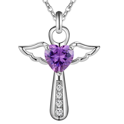 'The Angelic Protection' Heart Necklace / 925 Sterling Silver