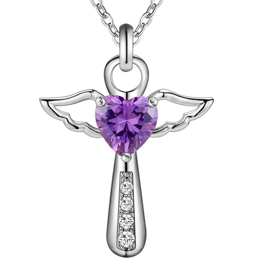 'The Angelic Protection' Heart Necklace / 925 Sterling Silver
