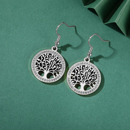 'Eternal Roots' Tree of Life Earrings / Stainless Steel