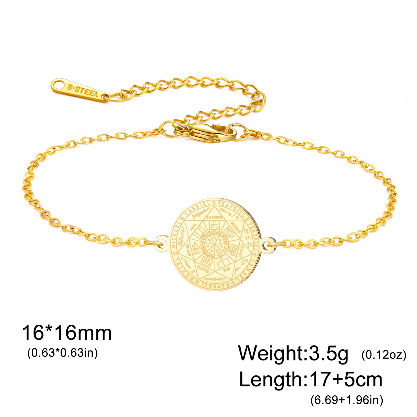 'Divine Archangel' Protection Bracelet / Stainless Steel
