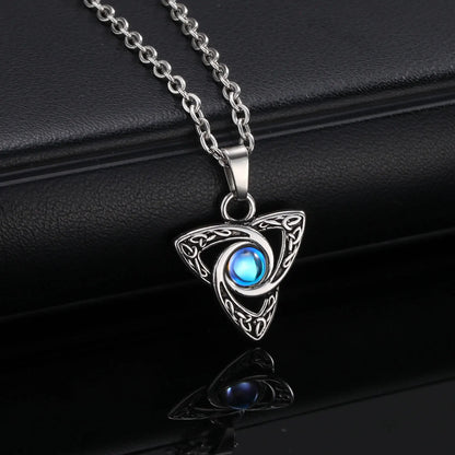Guided Within Moonstone Celtic Knot Necklace / Stainless Steel