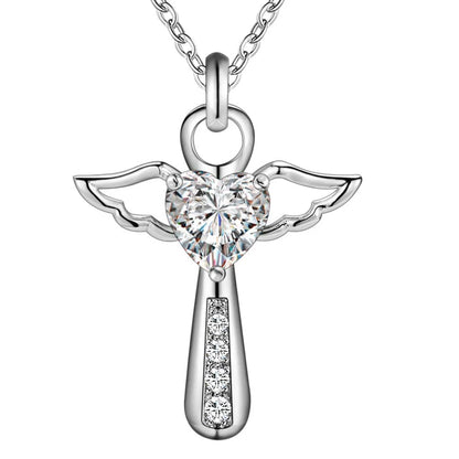 'The Angelic Protection' Heart Necklace / 925 Sterling Silver