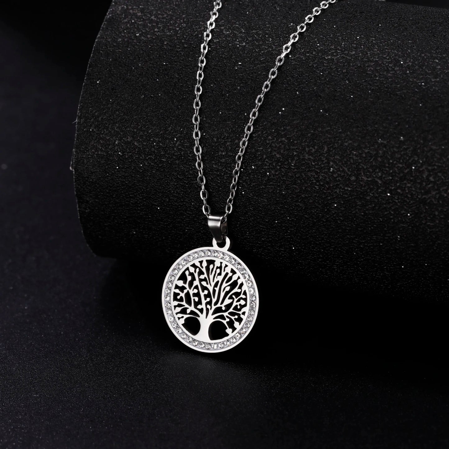 'Eternal Roots' Tree of Life Pendant / Stainless Steel