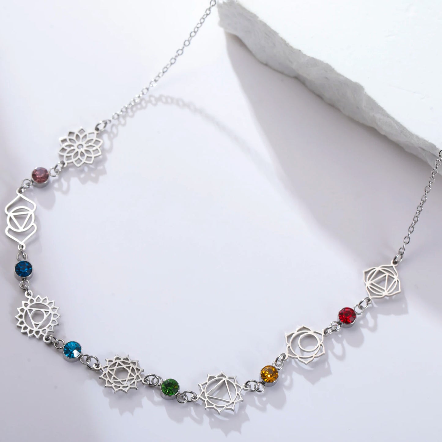 'Sacred Chakra Harmony' Necklace / Stainless Steel