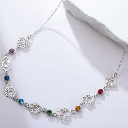 'Sacred Chakra Harmony' Necklace / Stainless Steel