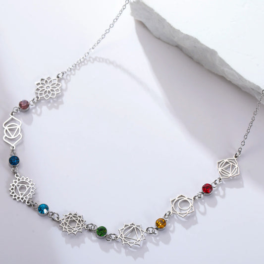 'Sacred Chakra Harmony' Necklace / Stainless Steel