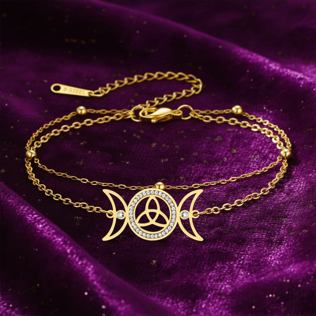 Hecate's Moonlight Bracelet / Stainless Steel