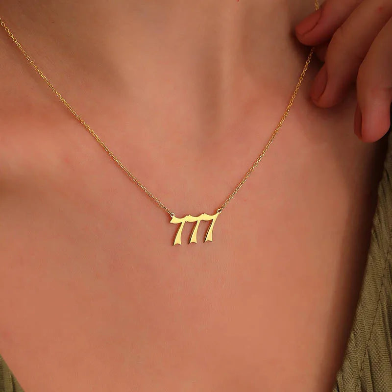 'Divine Guidance' Angel Number Necklace / Stainless Steel