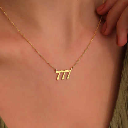 'Divine Guidance' Angel Number Necklace / Stainless Steel