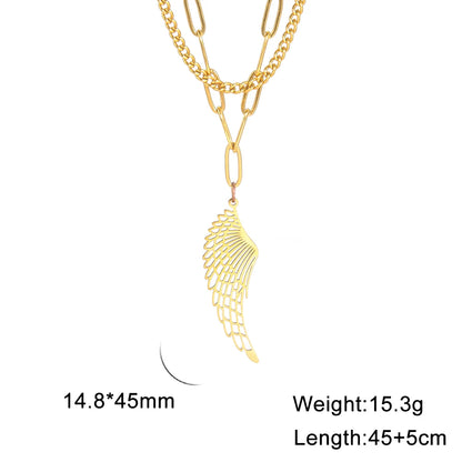 'The Guardian Angel Wing' Necklace / Stainless Steel