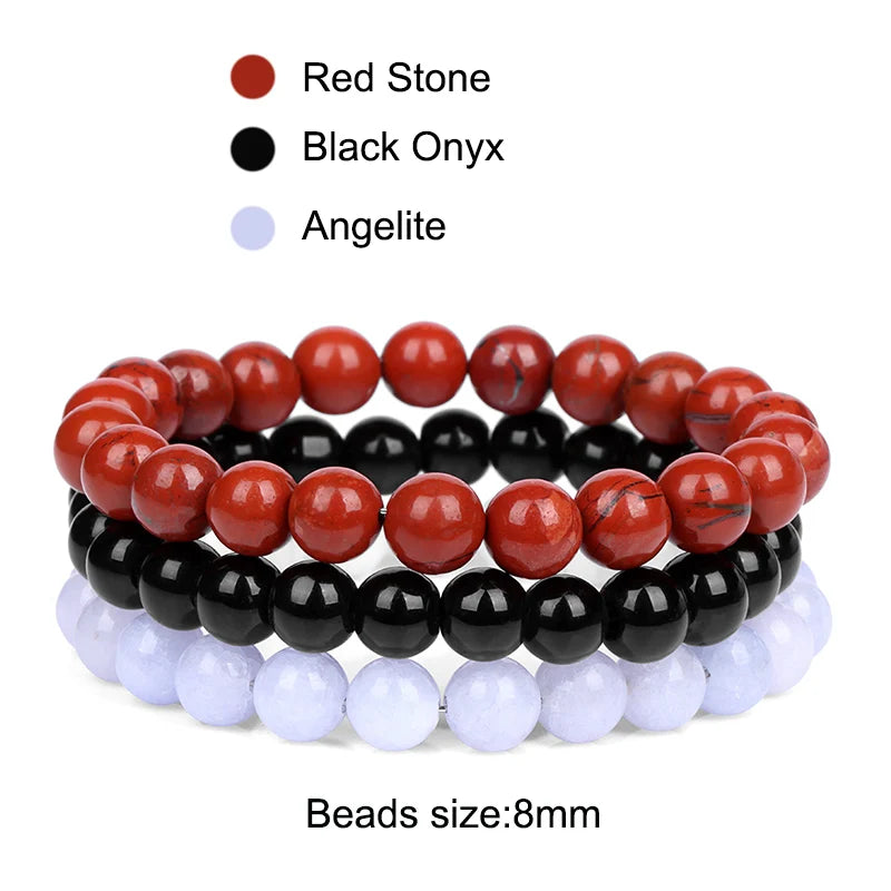 'Harmony Within' Set of 3 Natural Bead Bracelets