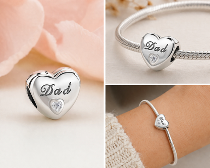 'The Guiding Strength' Dad Charm / 925 Sterling Silver