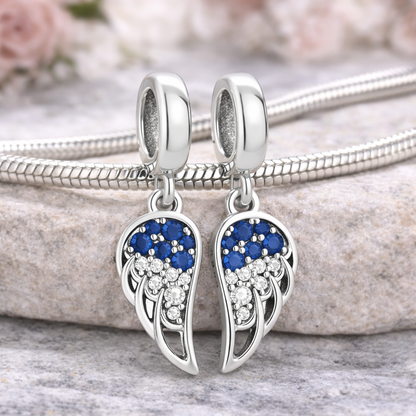 'Celestial Guardian Wings' Charm / 925 Sterling Silver