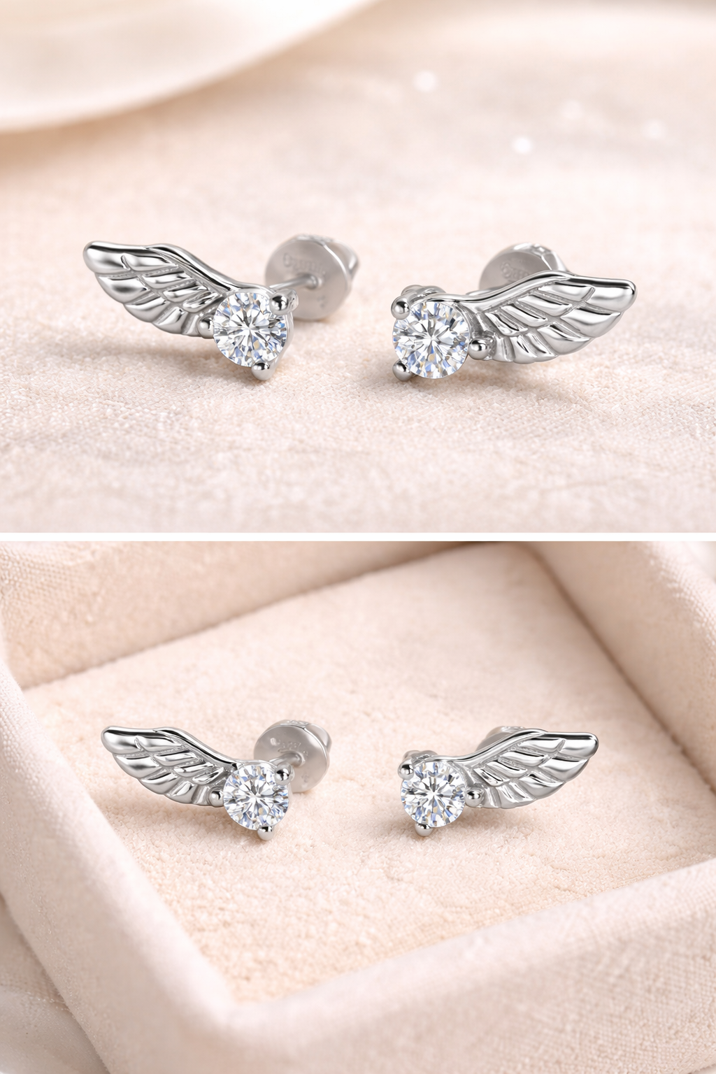 'The Guardian Light' Angel Wing Earrings / 925 Sterling Silver