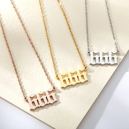 'Divine Guidance' Angel Number Necklace / Stainless Steel