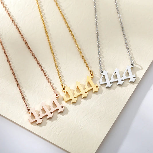 'Divine Guidance' Angel Number Necklace / Stainless Steel