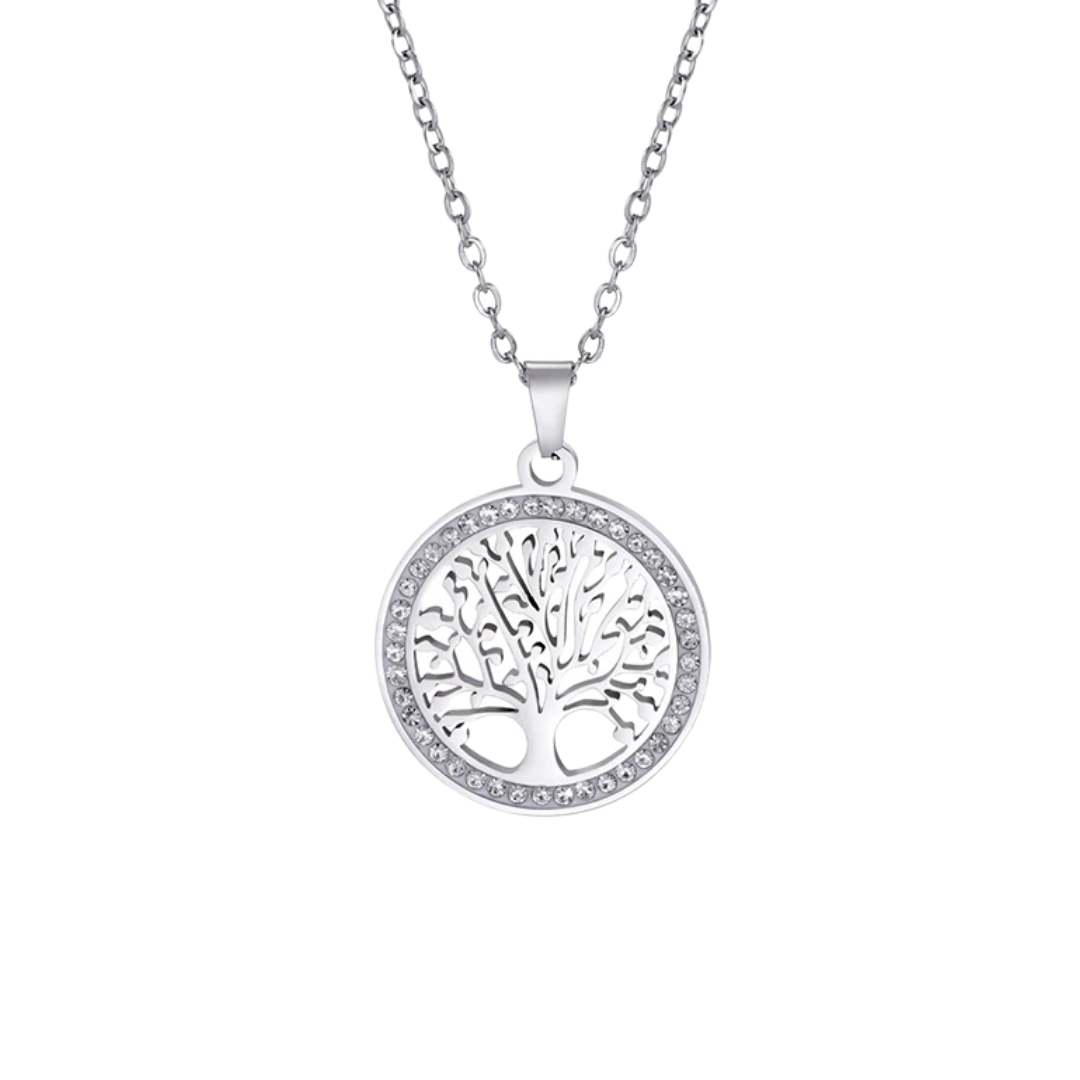 'Eternal Roots' Tree of Life Pendant / Stainless Steel